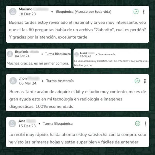 Opinión de estudiante satisfecho con el material